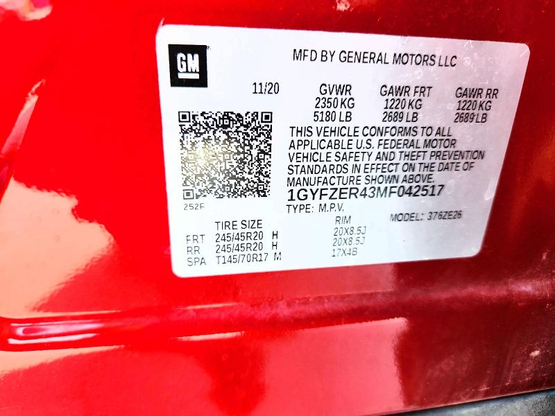 Фото 14 с аукциона – 2021 CADILLAC XT4 с VIN 1GYFZER43MF042517