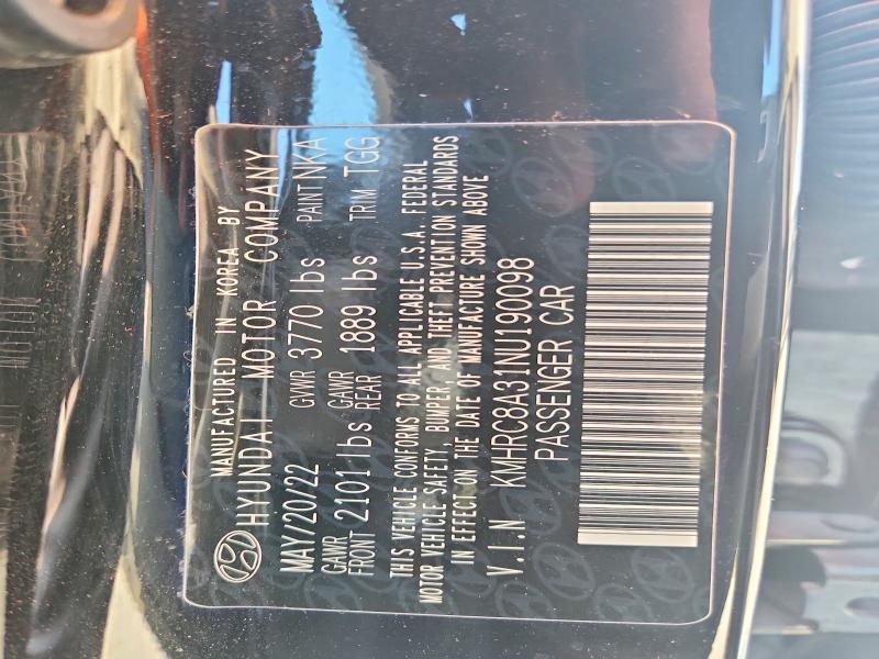 Photo 14 from auction – 2022 HYUNDAI VENUE with VIN KMHRC8A31NU190098