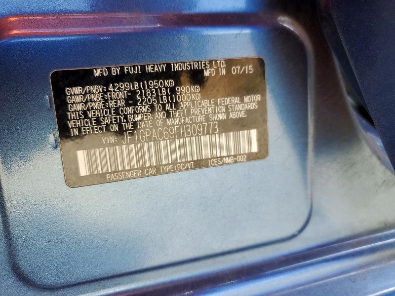 Photo 14 from auction – 2015 SUBARU IMPREZA with VIN JF1GPAC69FH309773