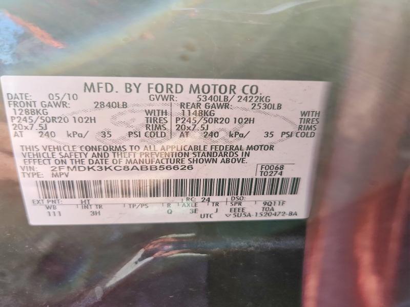 Photo 14 from auction – 2010 FORD EDGE with VIN 2FMDK3KC8ABB56626