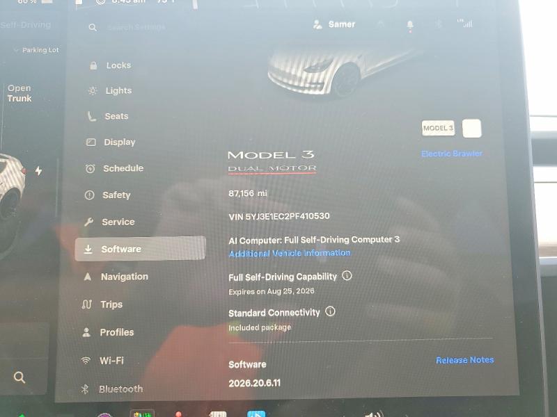 Photo 9 from auction – 2023 TESLA MODEL 3 with VIN 5YJ3E1EC2PF410530
