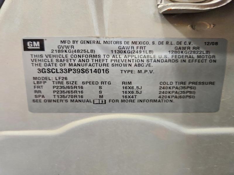 Zdjęcie 14 z aukcji – 2009 SATURN VUE z VIN 3GSCL33P39S614016