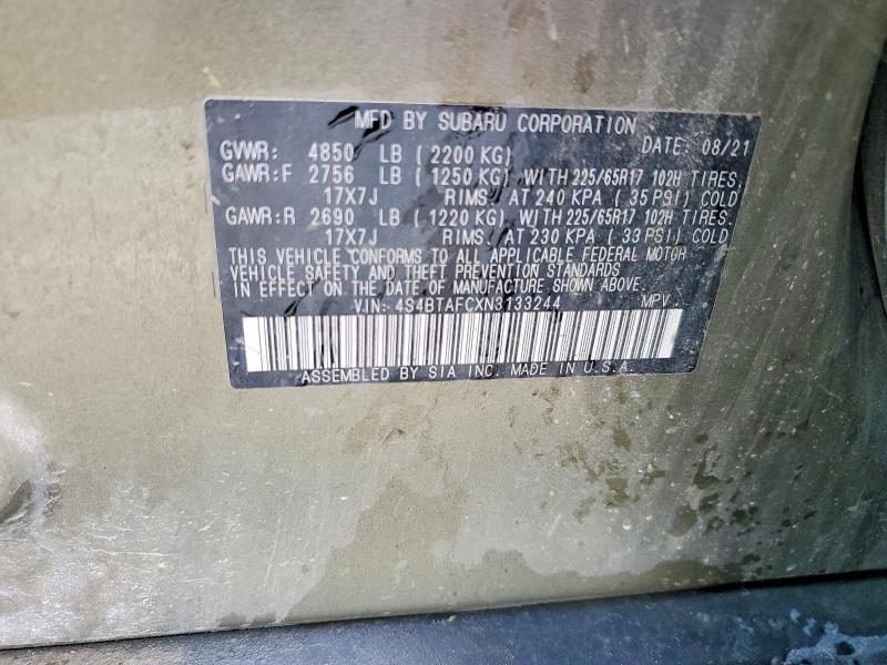 Zdjęcie 14 z aukcji – 2022 SUBARU OUTBACK z VIN 4S4BTAFCXN3133244