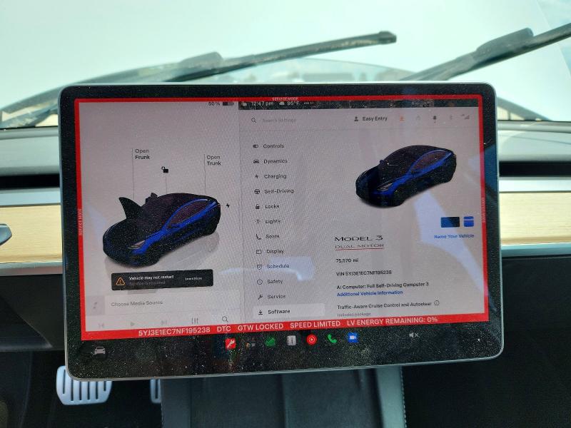Photo 9 from auction – 2022 TESLA MODEL 3 with VIN 5YJ3E1EC7NF195238