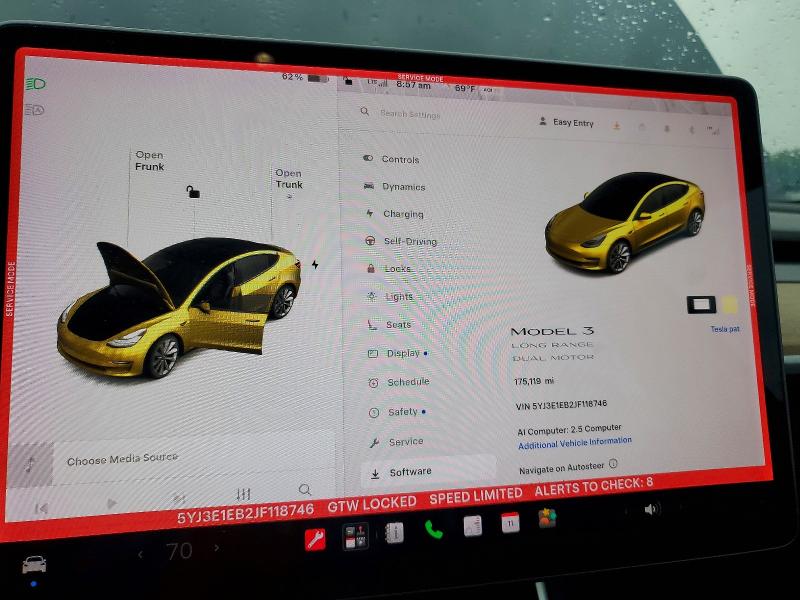 Photo 9 from auction – 2018 TESLA MODEL 3 with VIN 5YJ3E1EB2JF118746