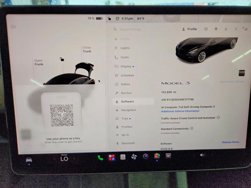 Photo 9 from auction – 2022 TESLA MODEL 3 with VIN 5YJ3E1EAXNF371746