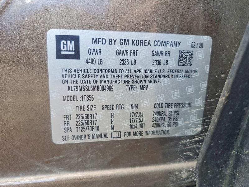 Photo 14 from auction – 2021 CHEVROLET TRAILBLAZER with VIN KL79MSSL5MB004969