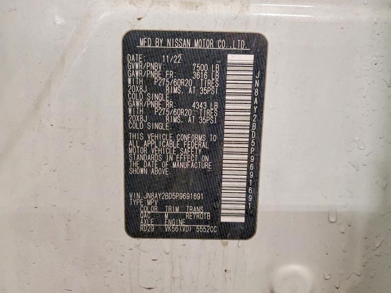 Photo 14 from auction – 2023 NISSAN ARMADA with VIN JN8AY2BD5P9691691