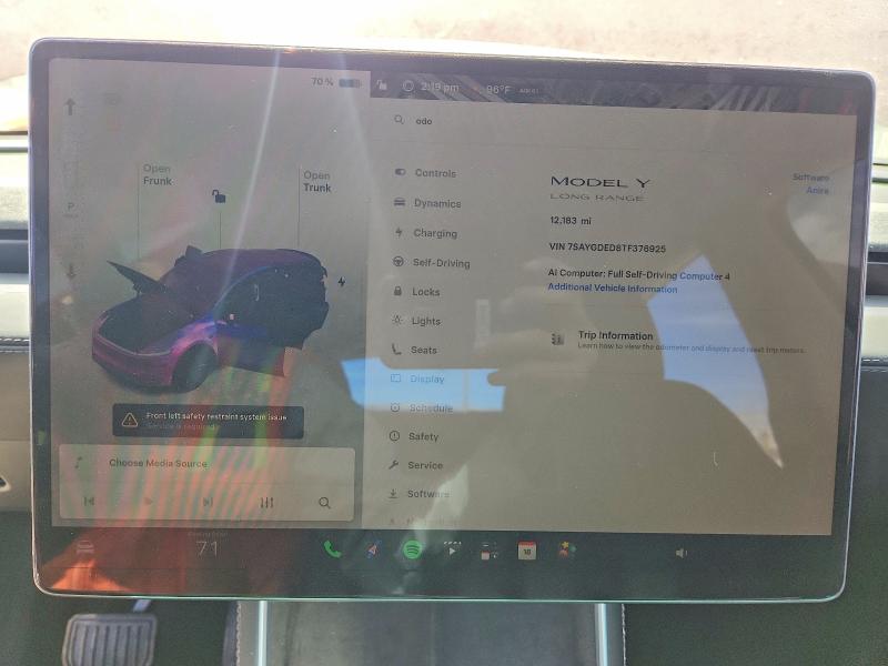 Фото 9 с аукциона – 2026 TESLA MODEL Y с VIN 7SAYGDED8TF376925