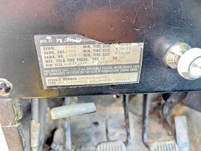 Photo 11 from auction – 1978 JEEP CJ5 with VIN J8F83AA033481