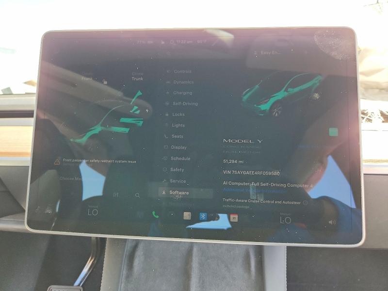 Photo 9 from auction – 2024 TESLA MODEL Y with VIN 7SAYGAEE4RF059580