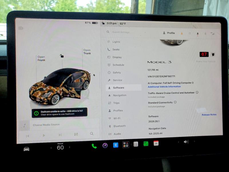 Photo 9 from auction – 2022 TESLA MODEL 3 with VIN 5YJ3E1EA2NF190771