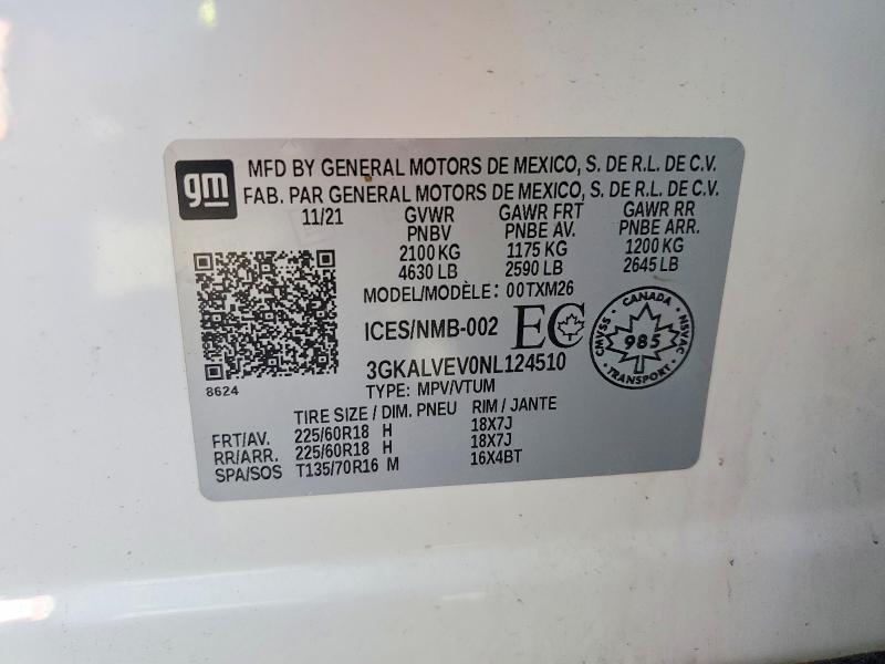 Foto 14 de la subasta – 2022 GMC TERRAIN con VIN 3GKALVEV0NL124510