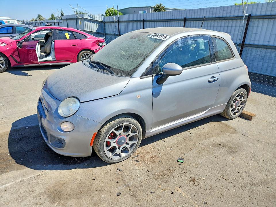 FIAT 500 2015 with VIN 3C3CFFBR3FT755962 - Photo from auction
