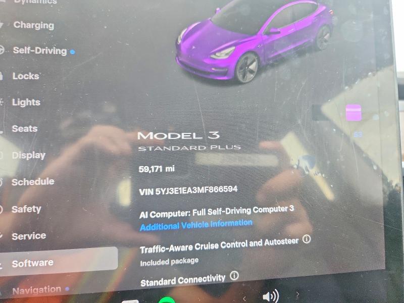 Photo 9 from auction – 2021 TESLA MODEL 3 with VIN 5YJ3E1EA3MF866594