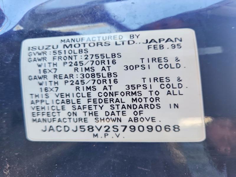 Photo 14 from auction – 1995 ISUZU TROOPER with VIN JACDJ58V2S7909068