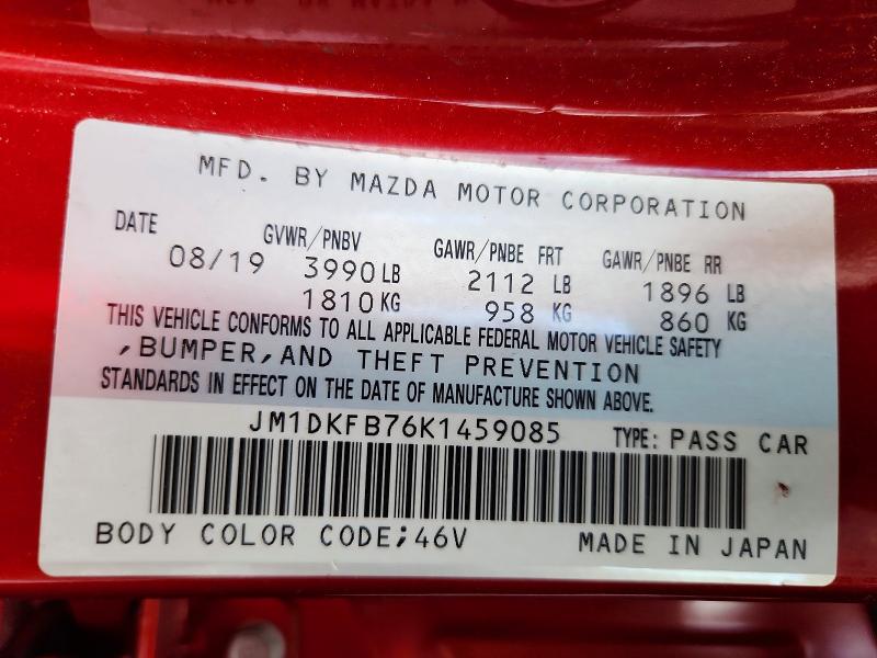Photo 14 from auction – 2019 MAZDA CX-3 with VIN JM1DKFB76K1459085