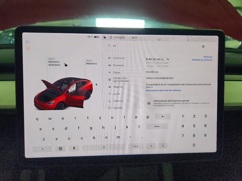 Zdjęcie 9 z aukcji – 2021 TESLA MODEL Y z VIN 5YJYGDEE9MF187207