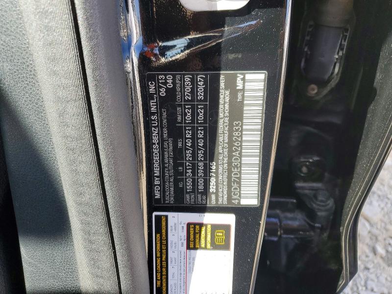 Photo 14 from auction – 2013 MERCEDES-BENZ GL with VIN 4JGDF7DE3DA262833