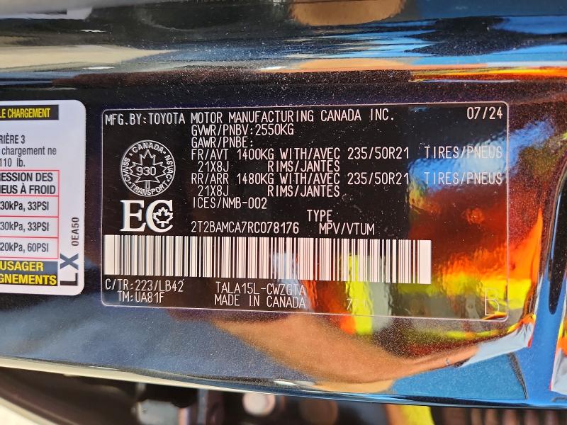 Foto 14 de la subasta – 2024 LEXUS RX 350 con VIN 2T2BAMCA7RC078176