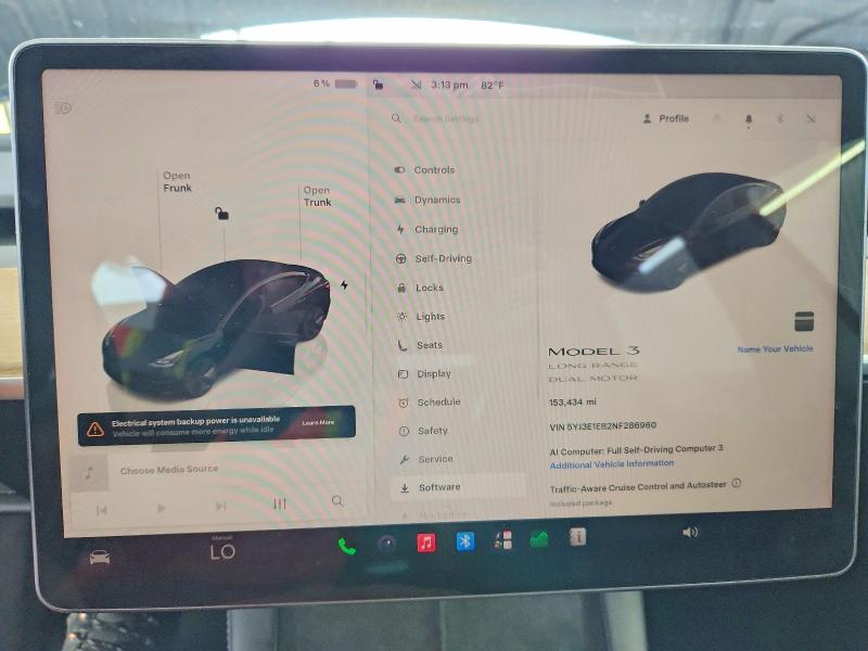 Photo 9 from auction – 2022 TESLA MODEL 3 with VIN 5YJ3E1EB2NF286960