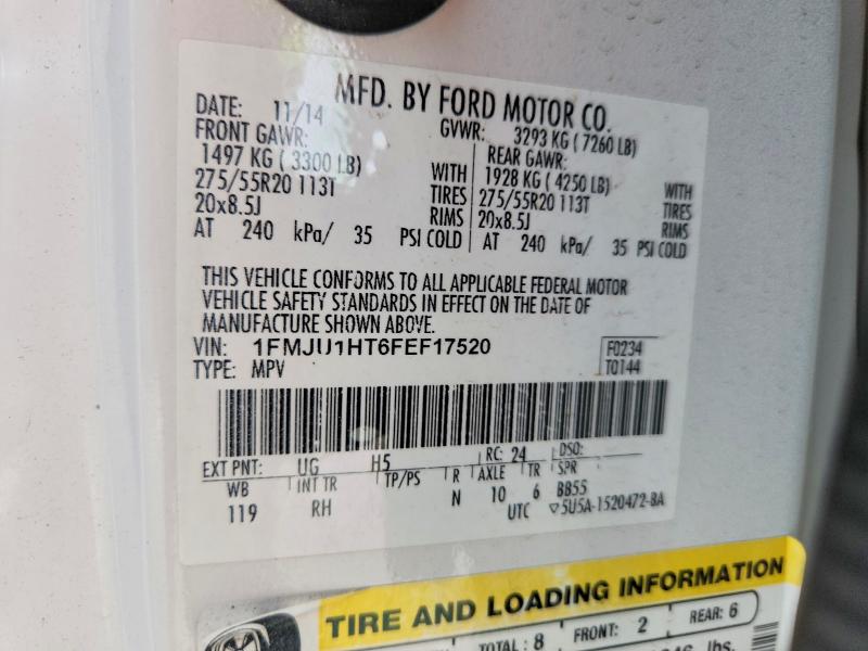 Foto 14 de la subasta – 2015 FORD EXPEDITION con VIN 1FMJU1HT6FEF17520