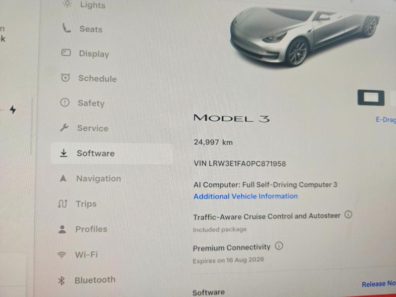 Photo 9 from auction – 2023 TESLA MODEL 3 with VIN LRW3E1FA0PC871958
