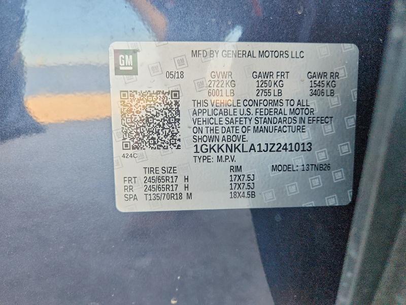 Photo 14 from auction – 2018 GMC ACADIA with VIN 1GKKNKLA1JZ241013