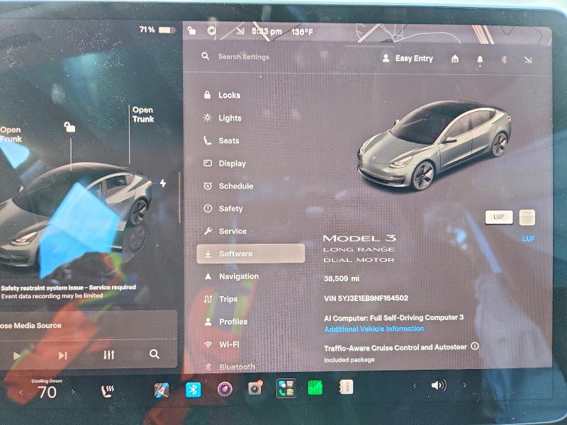 Photo 9 from auction – 2022 TESLA MODEL 3 with VIN 5YJ3E1EB9NF164502