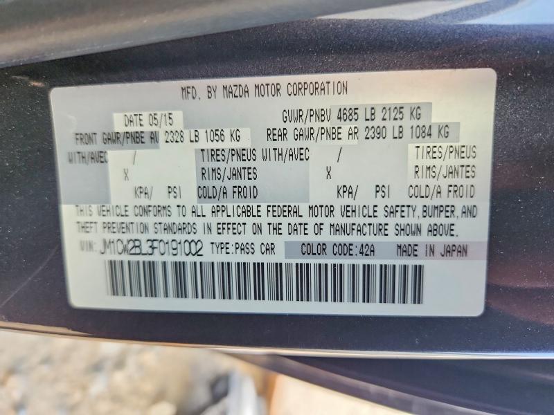 Photo 14 from auction – 2015 MAZDA 5 with VIN JM1CW2BL3F0191002