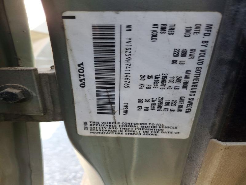 Photo 14 from auction – 2004 VOLVO XC70 with VIN YV1SZ59H741146765