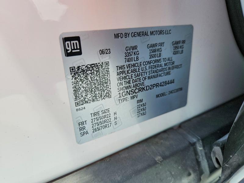 Photo 14 from auction – 2023 CHEVROLET TAHOE with VIN 1GNSCRKD2PR428444