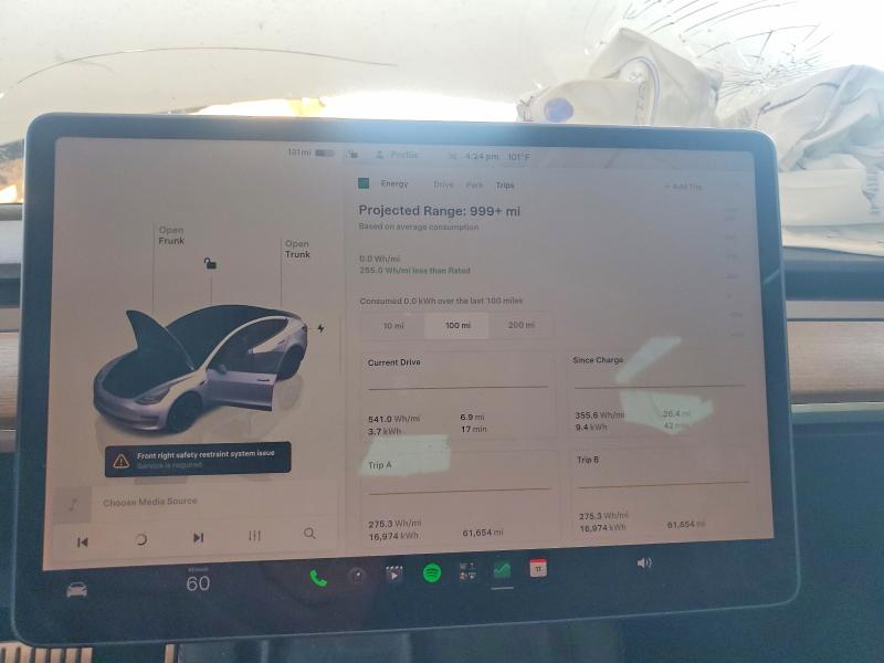 Photo 9 from auction – 2023 TESLA MODEL 3 with VIN 5YJ3E1EC4PF497329