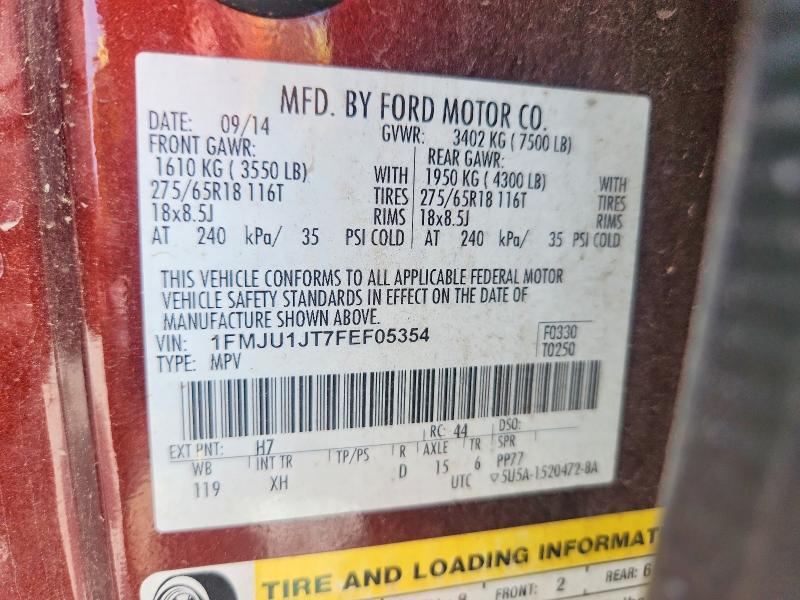 Photo 14 from auction – 2015 FORD EXPEDITION with VIN 1FMJU1JT7FEF05354