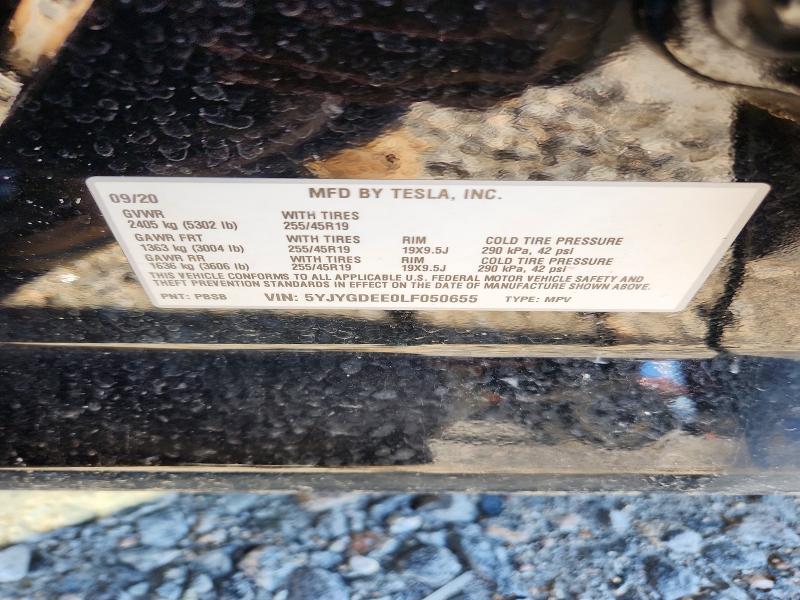 Photo 14 from auction – 2020 TESLA MODEL Y with VIN 5YJYGDEE0LF050655