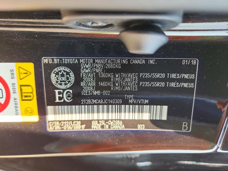 Photo 14 from auction – 2018 LEXUS RX with VIN 2T2BZMCA8JC140309