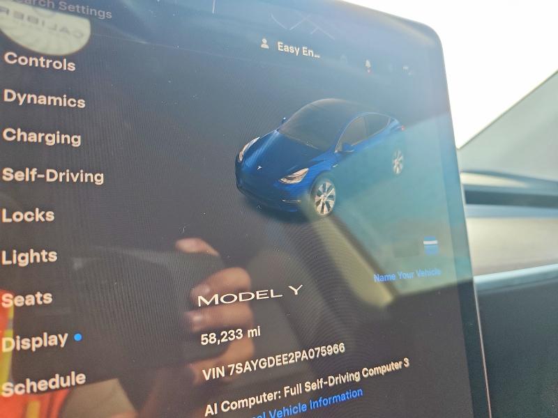 صورة رقم 9 من المزاد - 2023 TESLA MODEL Y مع VIN 7SAYGDEE2PA075966