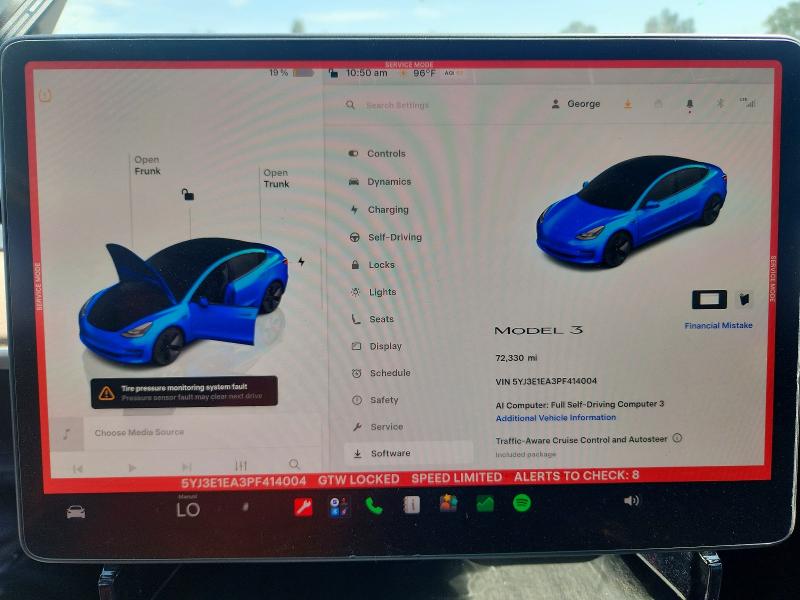 Photo 9 from auction – 2023 TESLA MODEL 3 with VIN 5YJ3E1EA3PF414004