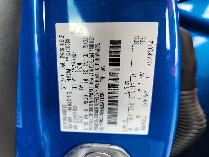 Photo 14 from auction – 2020 FORD ESCAPE with VIN 1FMCU0G65LUA11399