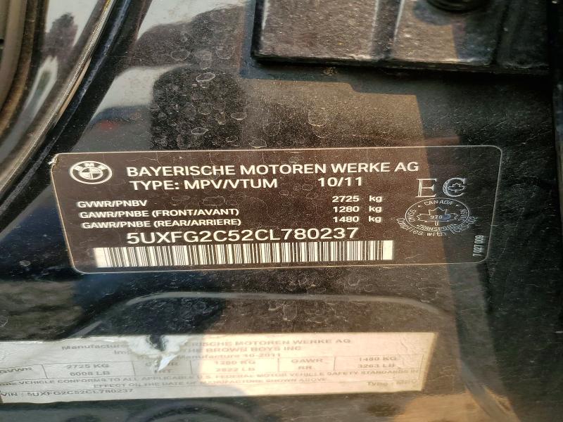 Photo 14 from auction – 2012 BMW X6 with VIN 5UXFG2C52CL780237