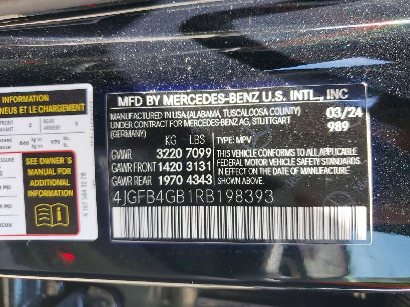 Photo 14 from auction – 2024 MERCEDES-BENZ GLE with VIN 4JGFB4GB1RB198393
