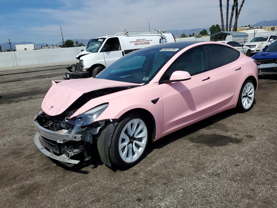 TESLA MODEL 3 2022 with VIN 5YJ3E1EB1NF151713 - Photo from auction