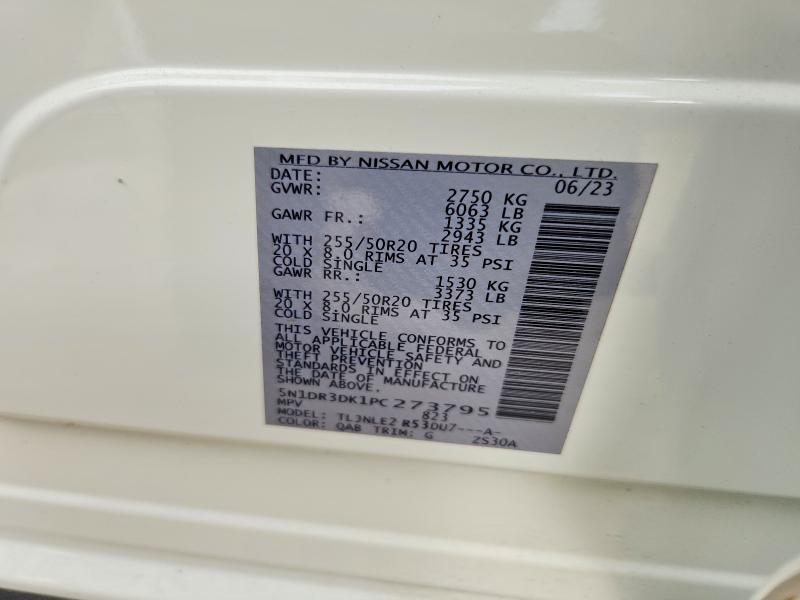 Photo 14 from auction – 2023 NISSAN PATHFINDER with VIN 5N1DR3DK1PC273795