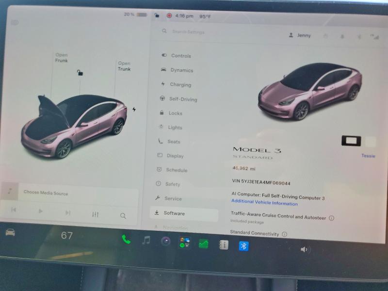 Photo 9 from auction – 2021 TESLA MODEL 3 with VIN 5YJ3E1EA4MF069044
