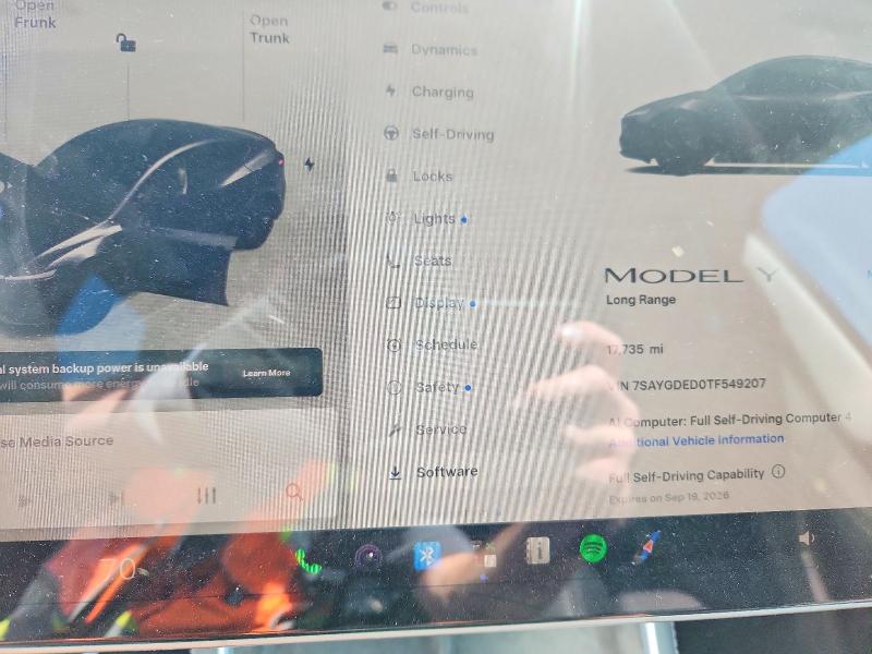 Photo 9 from auction – 2026 TESLA MODEL Y with VIN 7SAYGDED0TF549207
