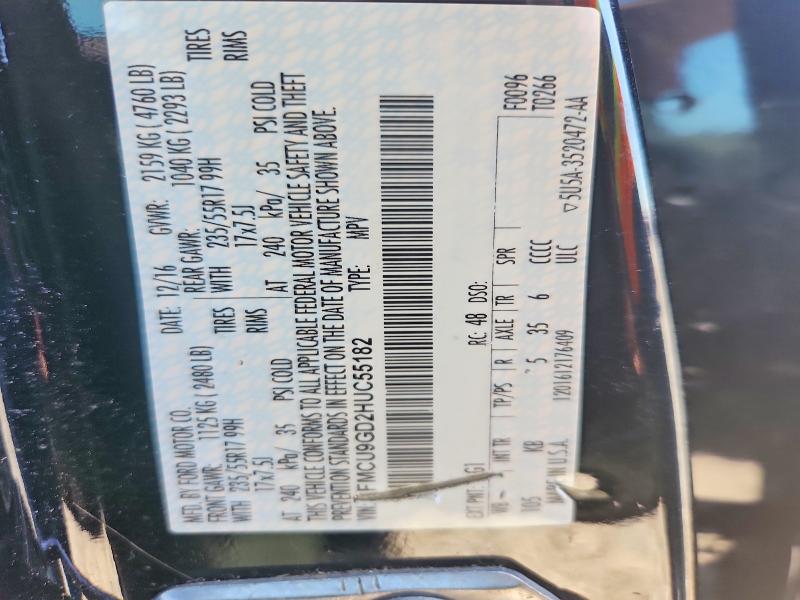 Photo 14 from auction – 2017 FORD ESCAPE with VIN 1FMCU9GD2HUC55182
