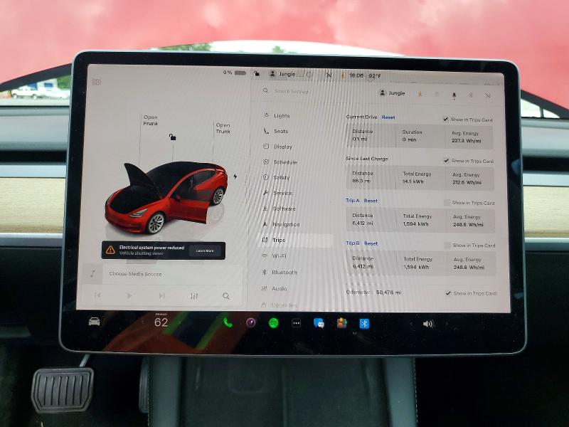 Photo 9 from auction – 2022 TESLA MODEL 3 with VIN 5YJ3E1EA6NF186349