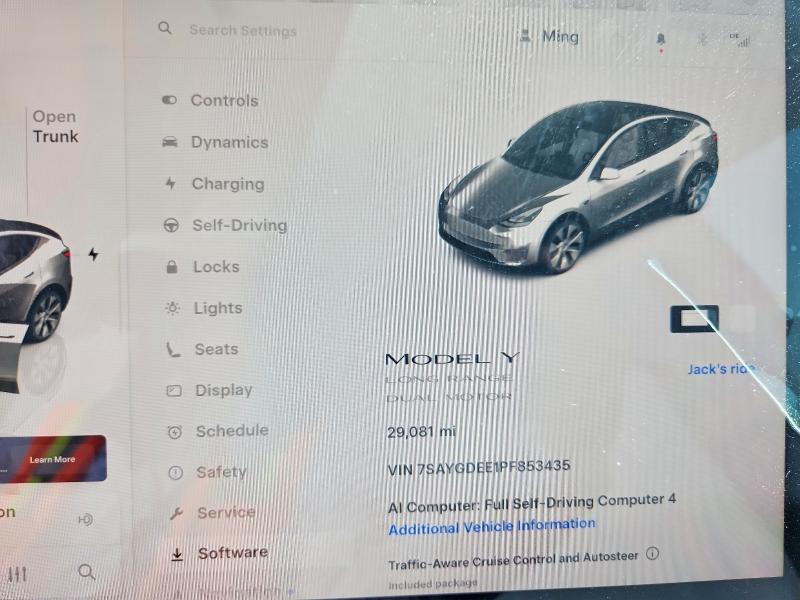 Photo 9 from auction – 2023 TESLA MODEL Y with VIN 7SAYGDEE1PF853435