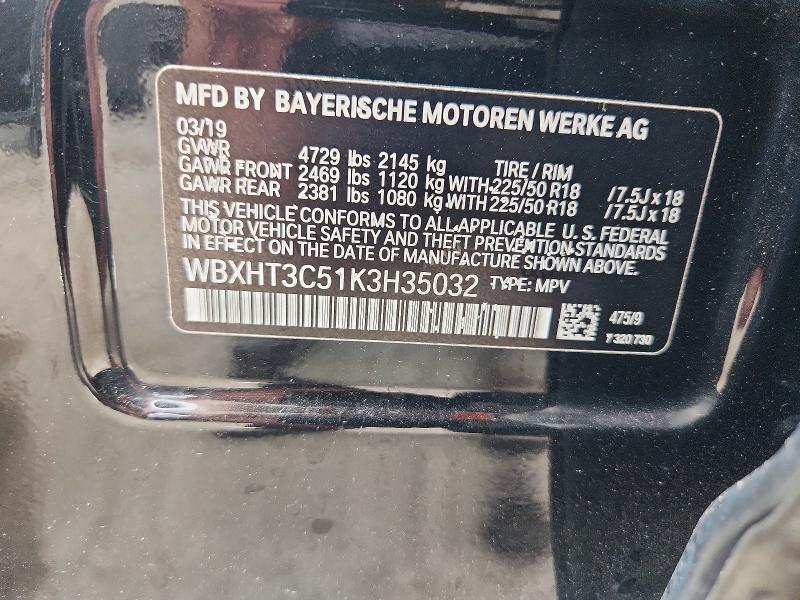 Photo 14 from auction – 2019 BMW X1 with VIN WBXHT3C51K3H35032