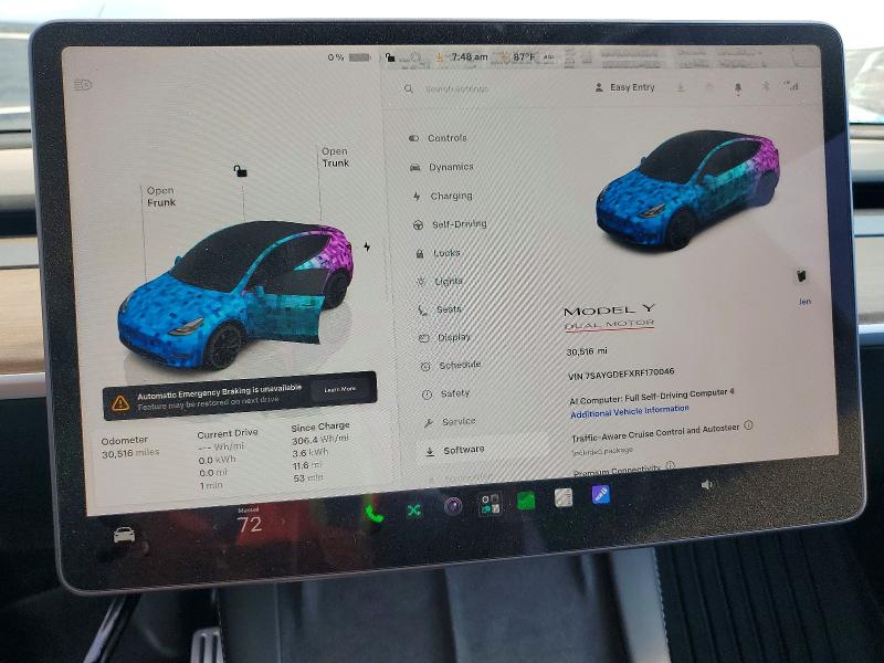 Photo 9 from auction – 2024 TESLA MODEL Y with VIN 7SAYGDEFXRF170046